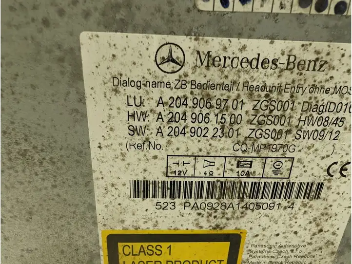 Mercedes-Benz C W204 (2007 - 2014) A2049069701 Магнитола / мультимедийная система — фото 7