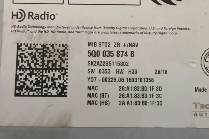 Skoda Octavia Mk3 (5E) (2013 - 2019) 5Q0035874B Магнитола / мультимедийная система — фото 10