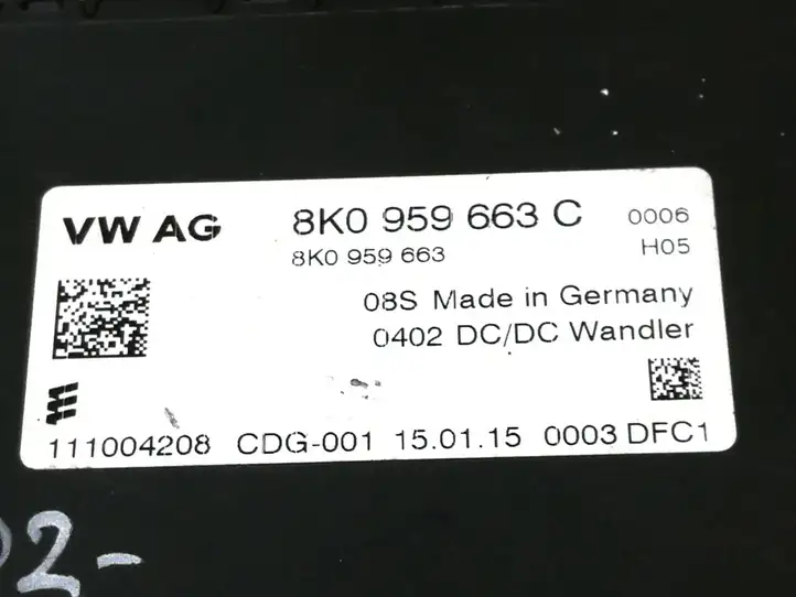Audi A8 S8 D4 4H (2013 - 2017) 8K0959663C Прочие блоки управления — фото 2