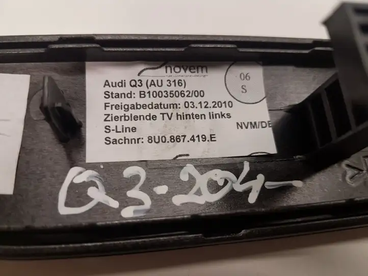 (2014 - 2018) 8U0867419E Обшивка задней двери — фото 3