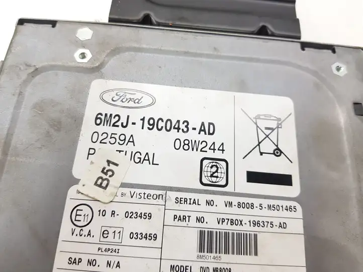 Ford S-MAX (2006 - 2010) 6M2J19C043AD Магнитола / мультимедийная система — фото 8