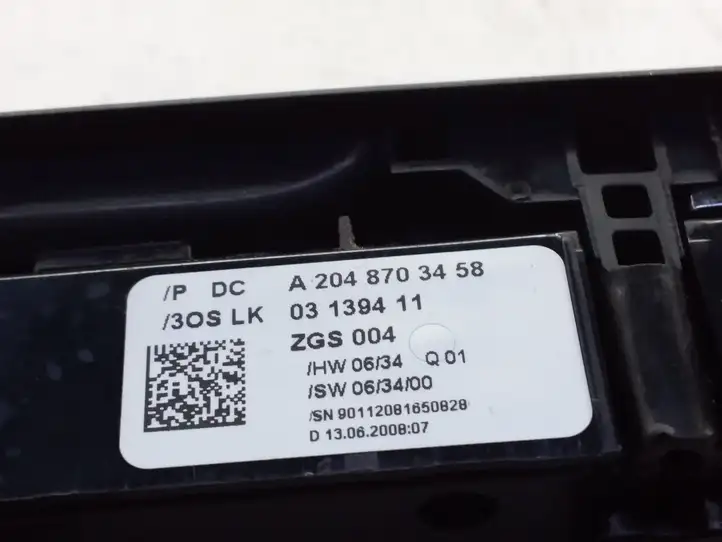 Mercedes-Benz C W204 (2007 - 2014) A2048703458 Блок кнопок стеклоподъемников — фото 4