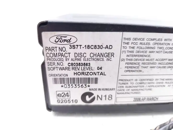 Ford Galaxy (2006 - 2010) 3S7T-18C830-AD CD/DVD чейнджер — фото 7