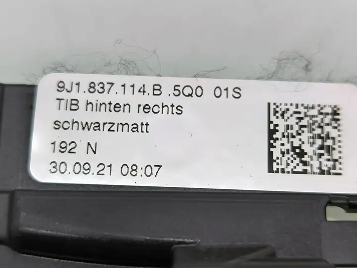 Porsche Taycan 9J1 (2019 - ) 9J1837114B Внутренняя ручка задней двери — фото 6