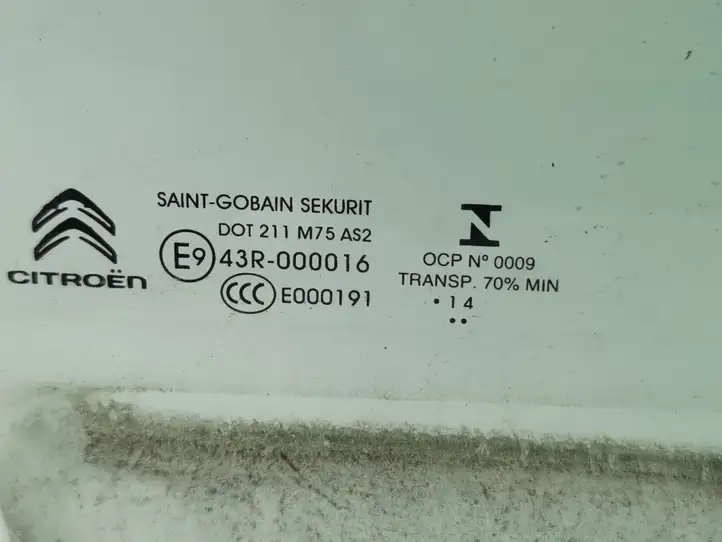 Citroen C4 Grand Picasso (2013 - 2016) E943R000016 Стекло передней двери — фото 5