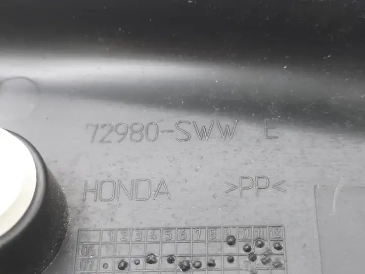 Honda CR-V (2006 - 2009) 72980SWWE Накладка стекла задней двери — фото 4