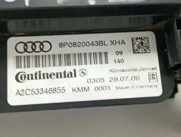 Audi A3/S3 8P (2008 - 2013) 8P0820043BL Блок управления климат-контролем — фото 4