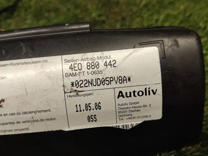 Audi A8 S8 D3 4E (2005 - 2007) 4E0880442 Подушка безопасности сиденья — фото 2