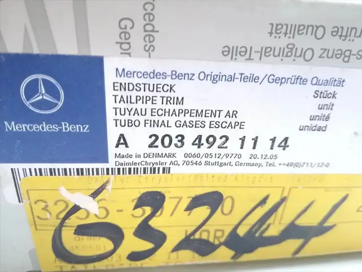 Mercedes-Benz C W203 (2000 - 2007) A2034921114 Другая деталь (детали) коллектора выброса — фото 5