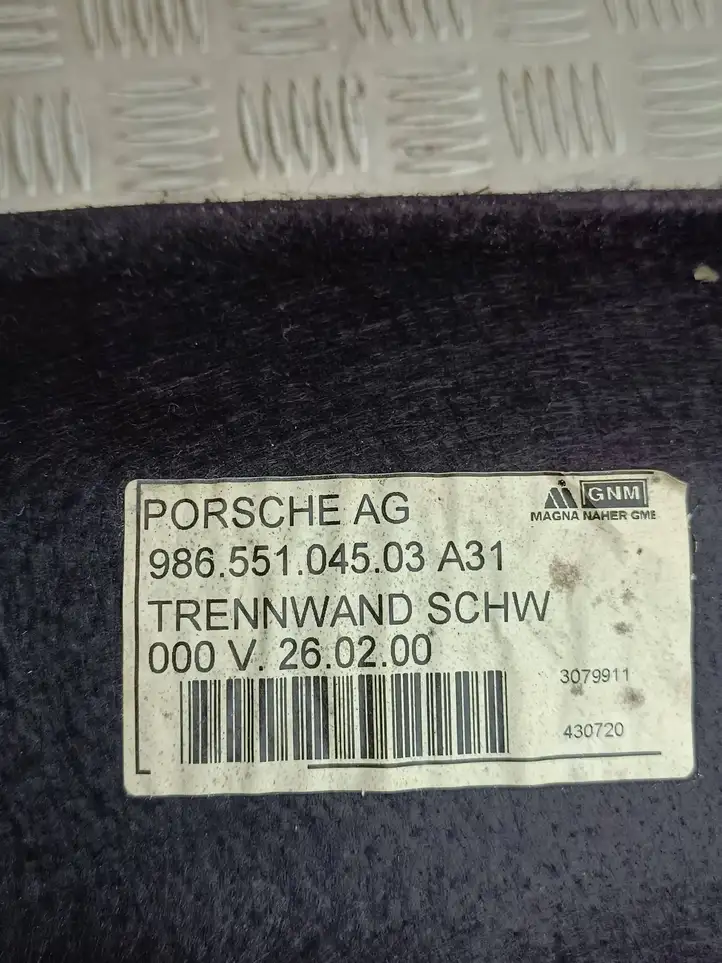Porsche Boxster 986 (1996 - 2004) 98655104503 Прочие детали салона — фото 5