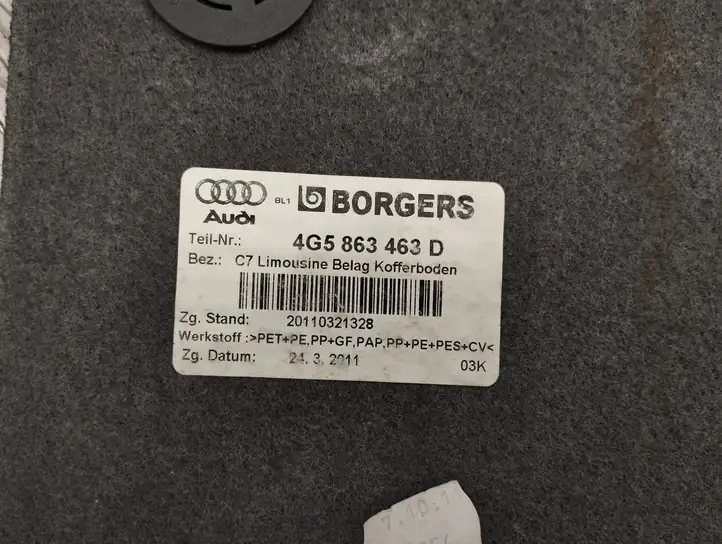 Audi A6 C7 (2011 - 2014) 4G5863463D Пол багажника — фото 3
