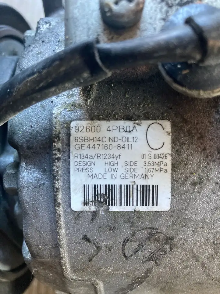 Nissan Qashqai (2013 - 2017) 926004PB0A Компрессор (насос) кондиционера воздуха — фото 2