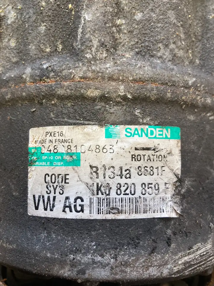 Volkswagen PASSAT CC (2008 - 2012) 1K0820859 Компрессор (насос) кондиционера воздуха — фото 2