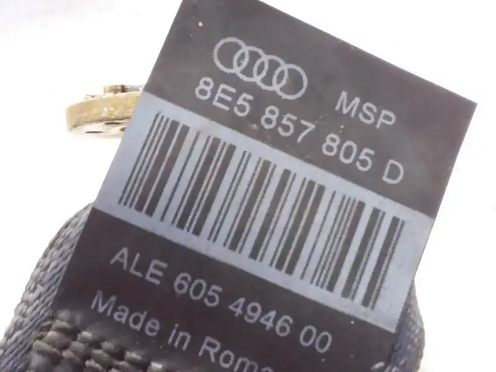 Audi A4 S4 B7 8E 8H (2004 - 2009) 8E5857805D Задний ремень безопасности — фото 3