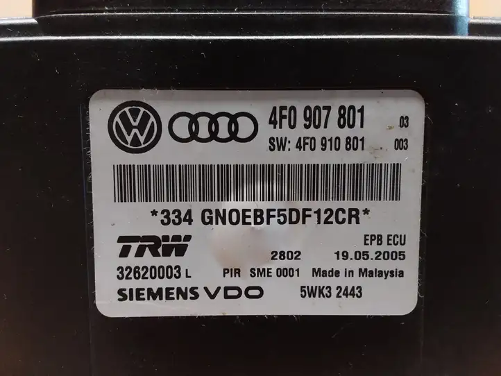Audi A6 S6 C6 4F (2004 - 2008) 4F0907801 Блок управления стояночным тормозом — фото 2