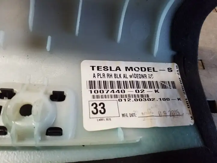 Tesla Model S (2016 - 2021) 100744002K Обшивка стойки A — фото 6