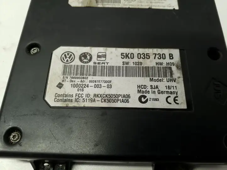 Volkswagen Tiguan (2007 - 2011) 5K0035730B Bluetooth модуль — фото 4