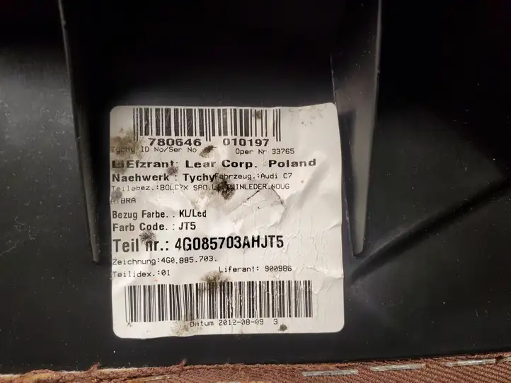 Audi A6 C7 (2011 - 2014) 4G085703A Верхняя боковая отделка заднего сиденья — фото 3