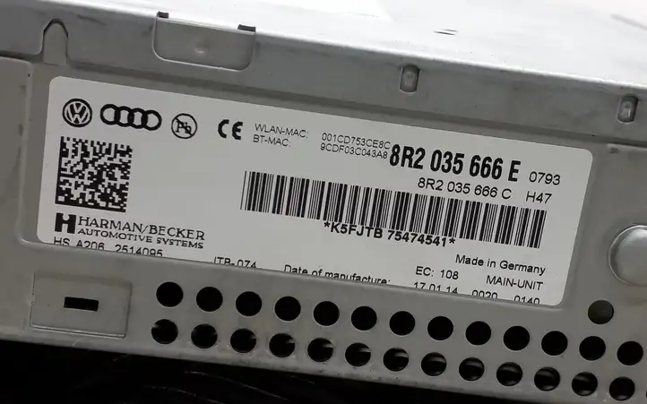 Audi A4 S4 B8 8K (2011 - 2015) 8R2035666E Магнитола / мультимедийная система — фото 6