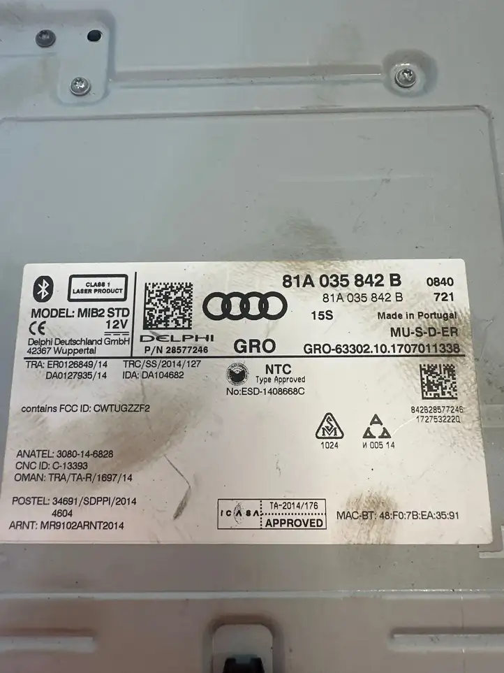 Audi A3/S3 8V (2012 - 2016) 81A035842B CD/DVD чейнджер — фото 5