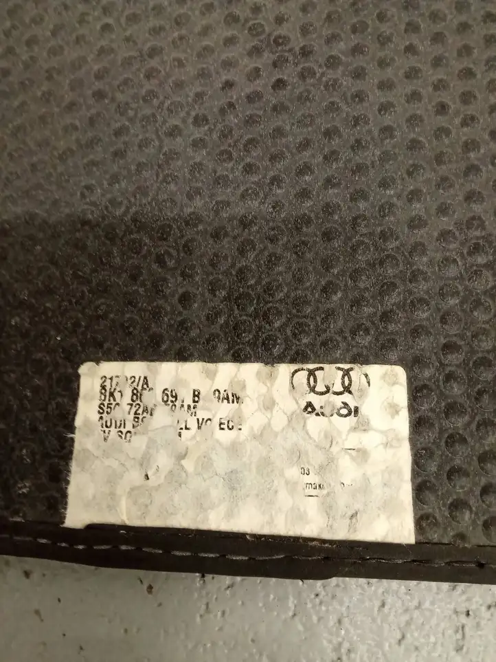 Audi A4 S4 B8 8K (2007 - 2011) 8K1863691 Передний коврик салона — фото 4