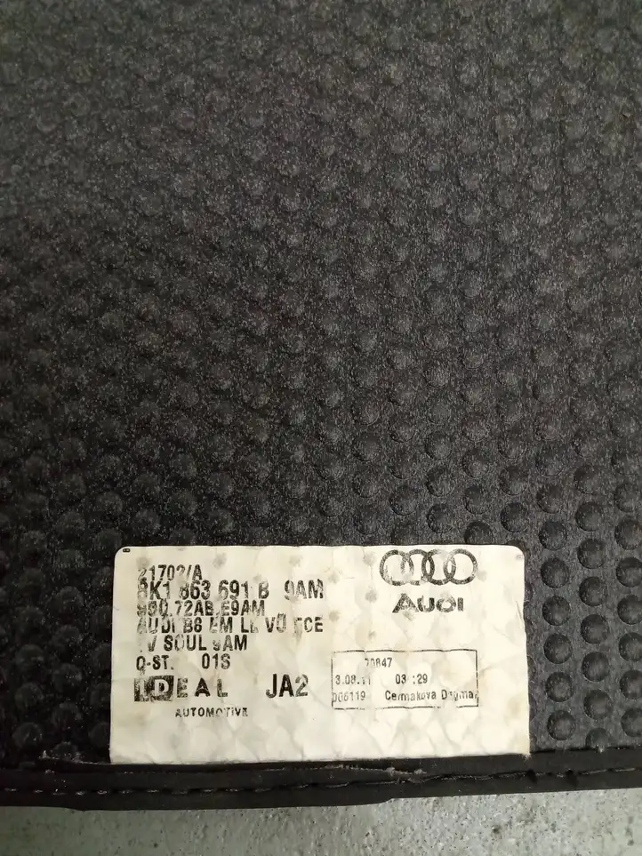 Audi A4 S4 B8 8K (2007 - 2011) 8K1863691 Передний коврик салона — фото 6
