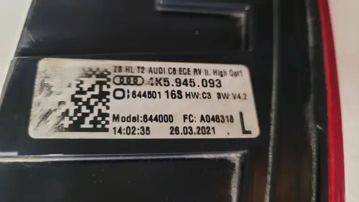 Audi A6 S6 C8 4K (2018 - ) 4K5945093 Задний фонарь в крышке багажника — фото 9