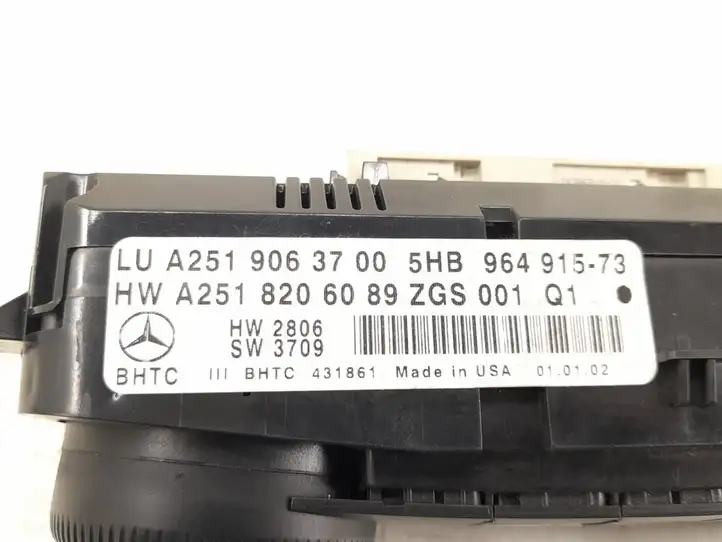 Mercedes-Benz R W251 (2005 - 2013) Блок управления климат-контролем — фото 2