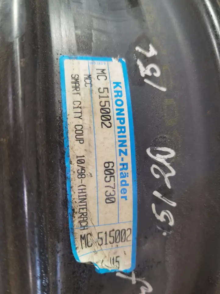 Smart ForTwo I (2000 - 2007) MC515002 Стальной штампованный диск R15 — фото 2