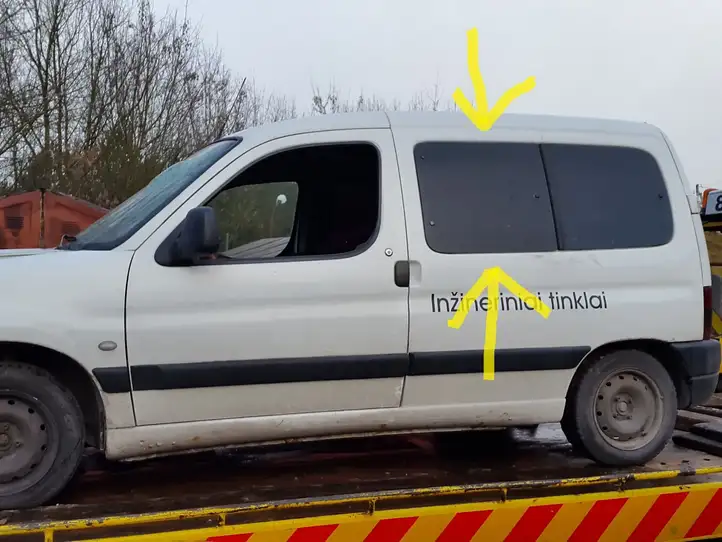 Peugeot Partner (2002 - 2008) AS2 Боковое стекло в середине кузова — фото 1