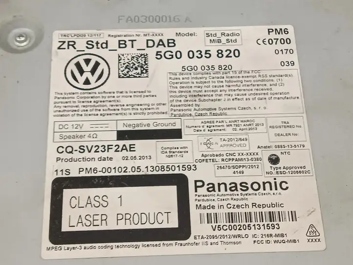 Volkswagen Golf VII (2013 - 2019) 5G0035820 Магнитола / мультимедийная система — фото 3
