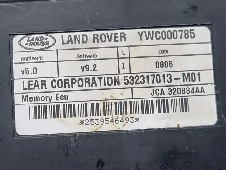 Land Rover Range Rover Sport L320 (2005 - 2009) YWC000785 Блок управления сиденьем — фото 2