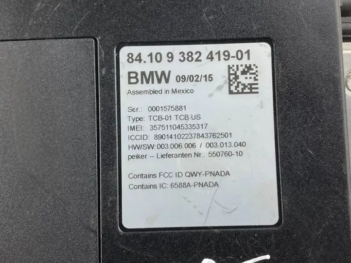 BMW 3 F30 F35 F31 (2012 - 2018) 9382419 Блок GSM — фото 7