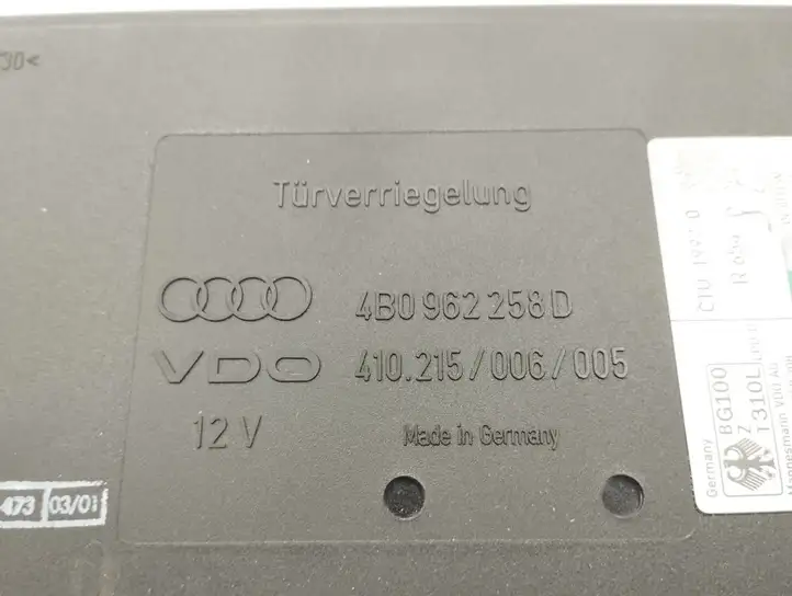 Audi A6 S6 C5 4B (1997 - 2001) 4B0962258D Модуль комфорта — фото 5