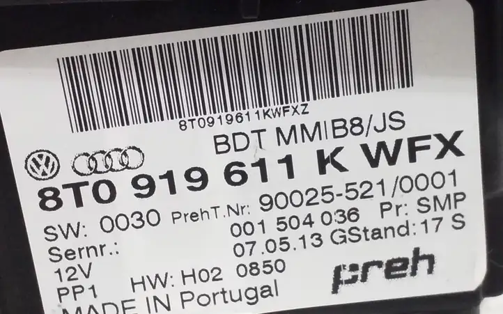 Audi A4 S4 B8 8K (2011 - 2015) 8T0919611K Контроллер мультимедийной системы — фото 4