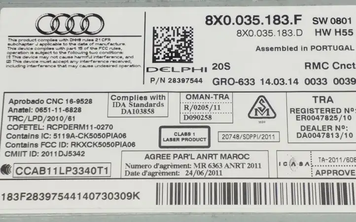 Audi A1 (2010 - 2014) 8X0035183F Магнитола / мультимедийная система — фото 7