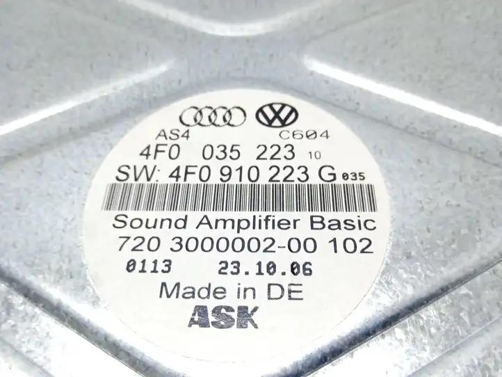 Audi A6 S6 C6 4F (2004 - 2008) 4F0910223G Усилитель звука — фото 5