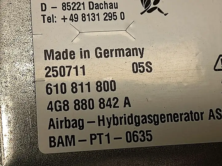 Audi A6 C7 (2011 - 2014) 4G8880842A Коленная подушка безопасности — фото 2