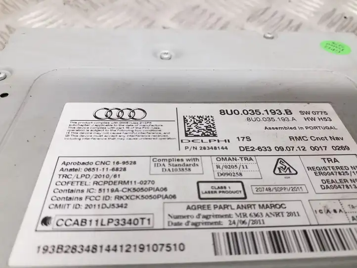 Audi Q3 8U (2011 - 2014) 8U0035193B Магнитола / мультимедийная система — фото 3