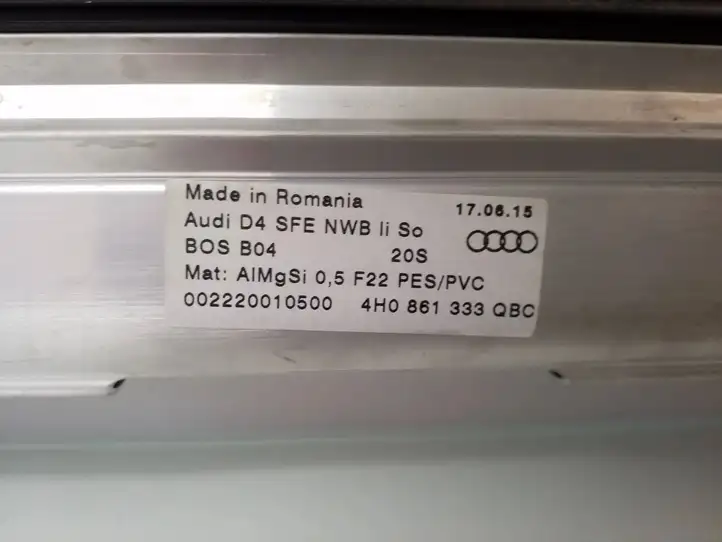 Audi A8 S8 D4 4H (2013 - 2017) 4H0861333 Солнцезащитная шторка задней двери — фото 5