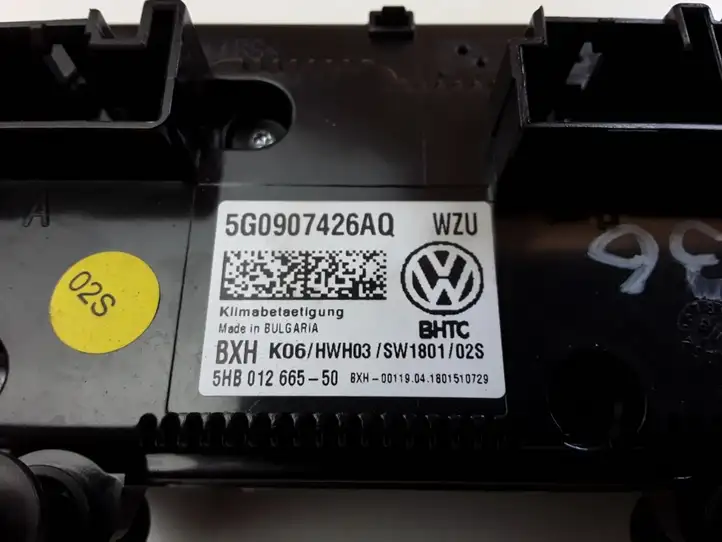Volkswagen Golf VII (2013 - 2019) 5G0907426AQ Блок управления кондиционером — фото 2