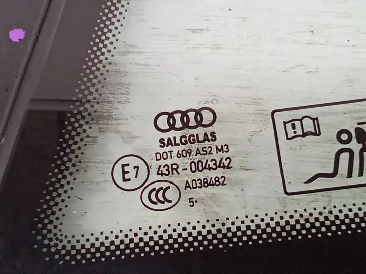Audi TT TTS RS Mk3 8S (2014 - 2018) 43R004342 Заднее боковое стекло — фото 5