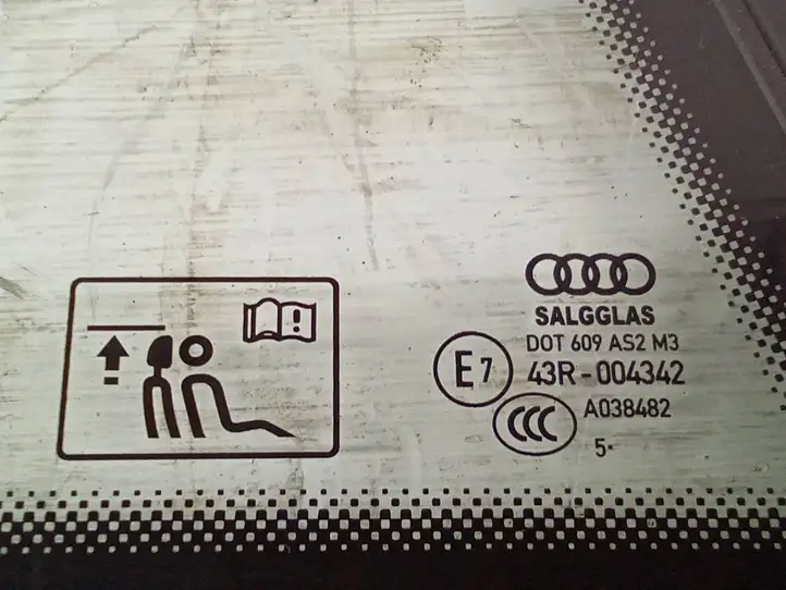 Audi TT TTS RS Mk3 8S (2014 - 2018) 43R004342 Заднее боковое стекло — фото 3