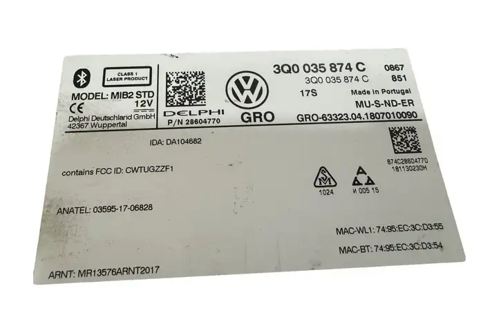 Volkswagen Golf VII (2013 - 2019) 3Q0035874C Магнитола / мультимедийная система — фото 7