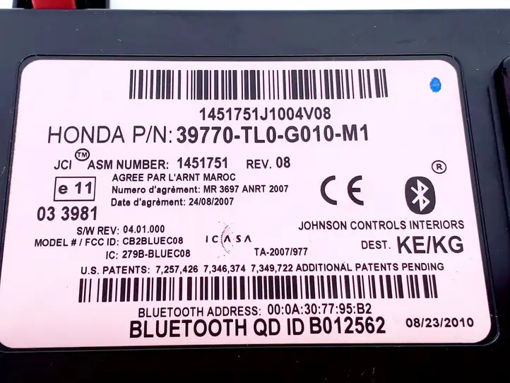 Honda Accord (2008 - 2016) 39770TL0G010M1 Bluetooth модуль — фото 2