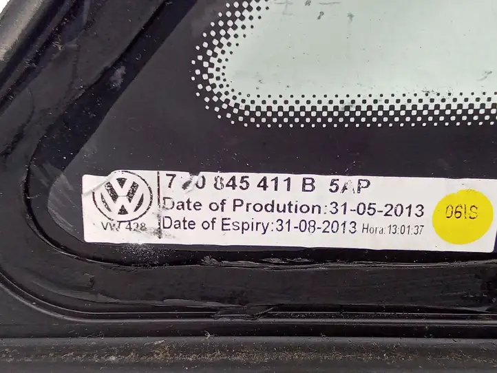 Volkswagen Sharan (2010 - 2015) 7N0845411B Треугольное стекло кузова — фото 2