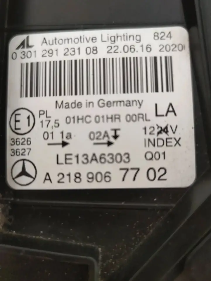 Mercedes-Benz CLS AMG C218 (2011 - 2015) A2189067702 Передняя фара — фото 9
