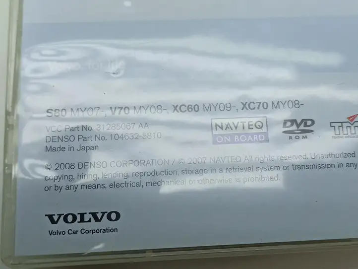 Volvo XC60 (2008 - 2013) Навигационные карты CD/DVD — фото 8