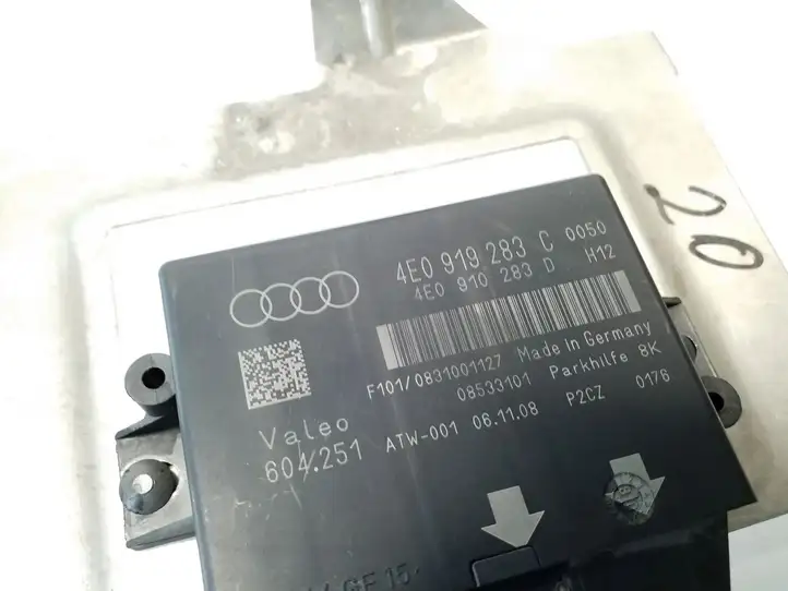 Audi A8 S8 D3 4E (2007 - 2010) 4E0919283C Блок управления парктрониками — фото 3