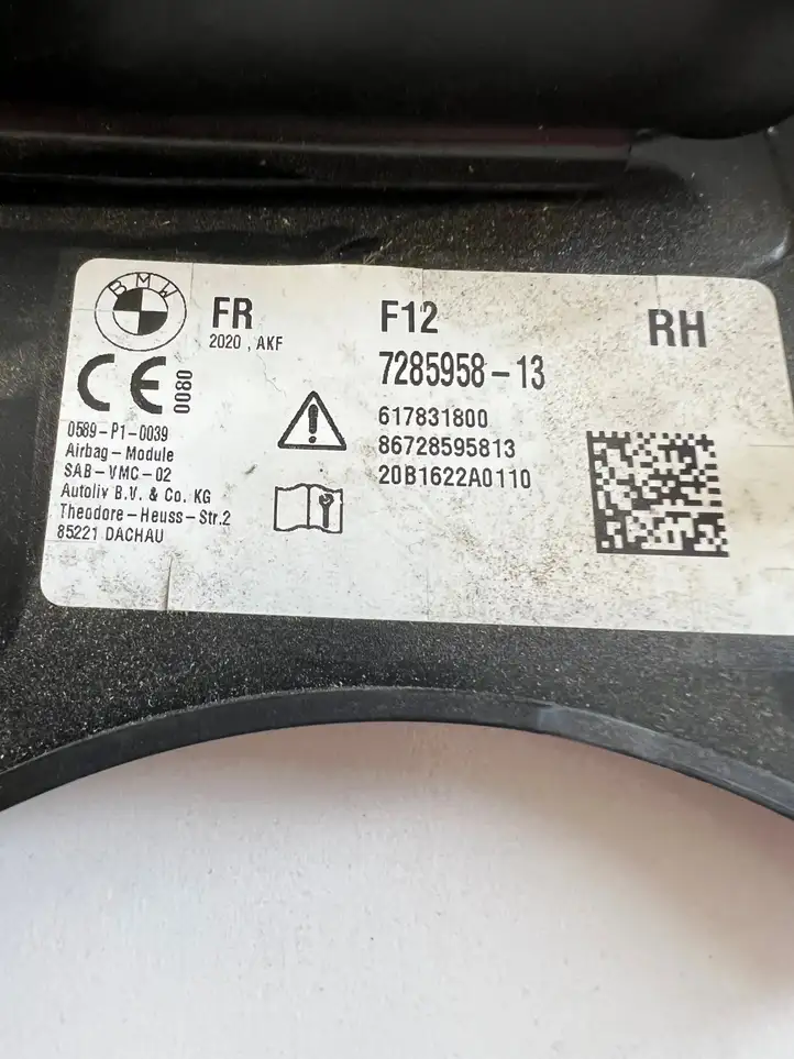 BMW 6 F12 F13 (2010 - 2018) 7285958 Подушка безопасности сиденья — фото 4